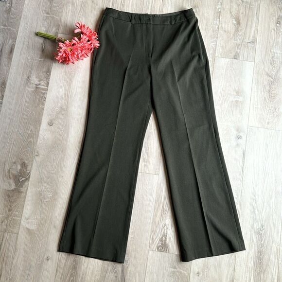 Thalian Olive Green Pants, Professional Slacks Size 14 - Picture 2 of 5